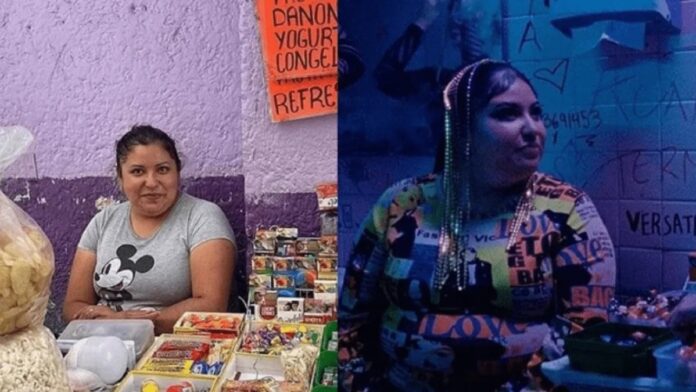Danna Paola incluye a vendedora de dulces en su video musical