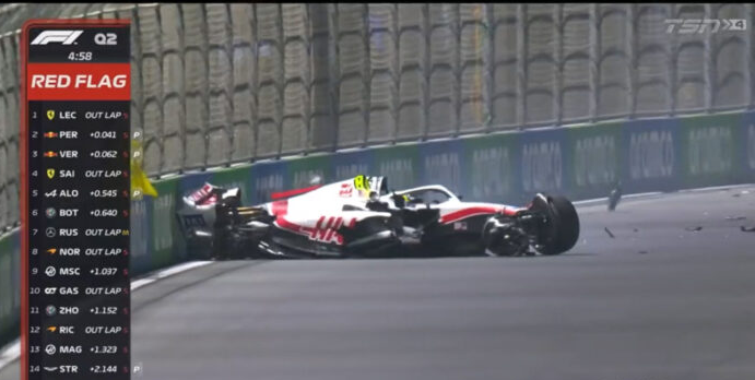 Mick Schumacher choca en GP de Arabia Saudita