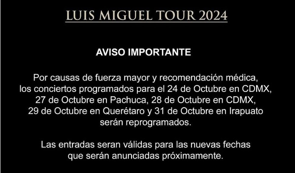 Luego de la cancelación del concierto de Luis Miguel en CDMX ¿Sucederá lo mismo con su fecha en Veracruz?